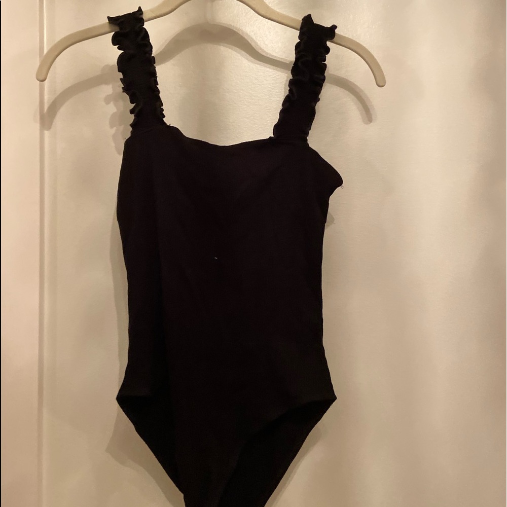 Aqua Ribbed Bodysuit